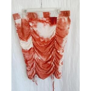 Women's Shein 3XL Red Tie Dye coral skirt